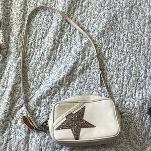 AUTHENTIC Golden Goose crossbody handbag purse white star bag